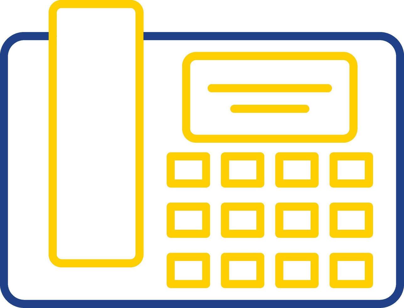 Telephone Line Two Color Icon vector
