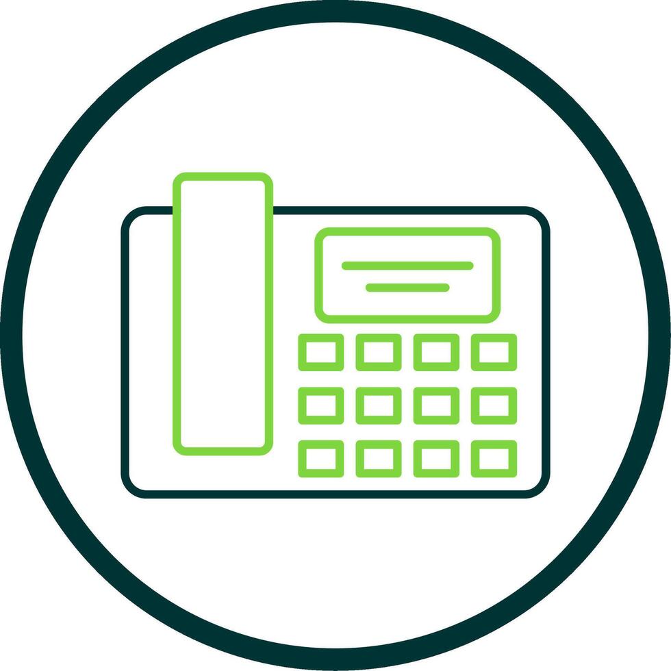 Telephone Line Circle Icon vector