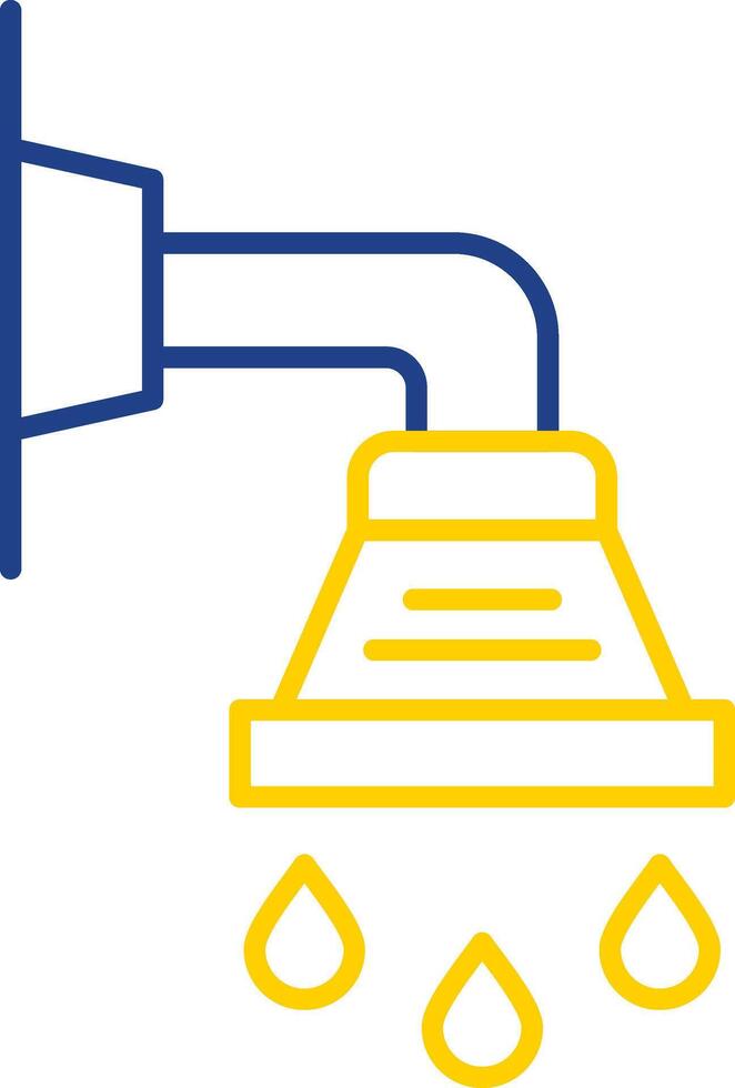 Shower Line Two Color Icon vector