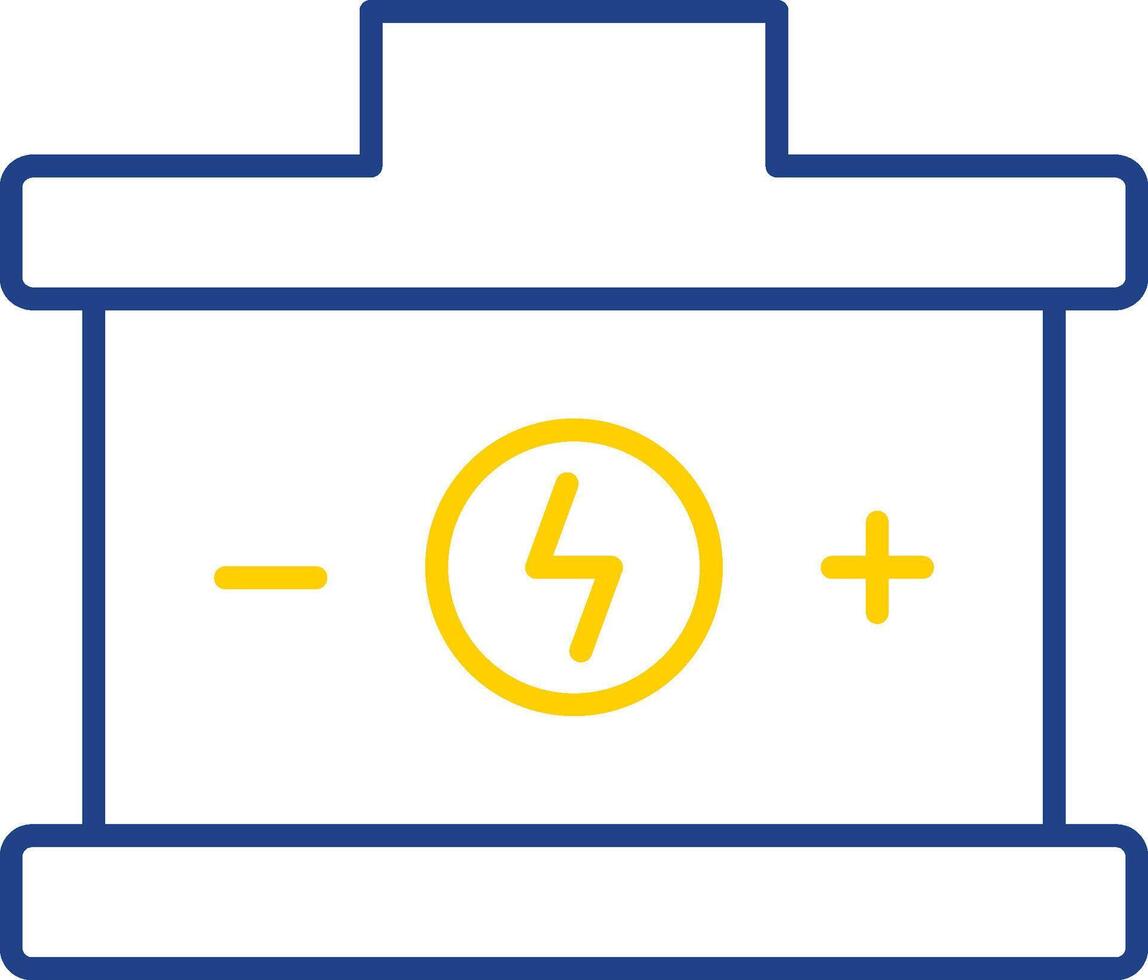 Battery Line Two Color Icon vector