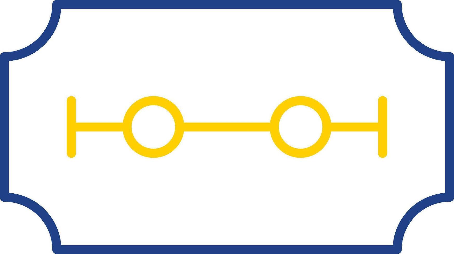 Razor Blade Line Two Color Icon vector