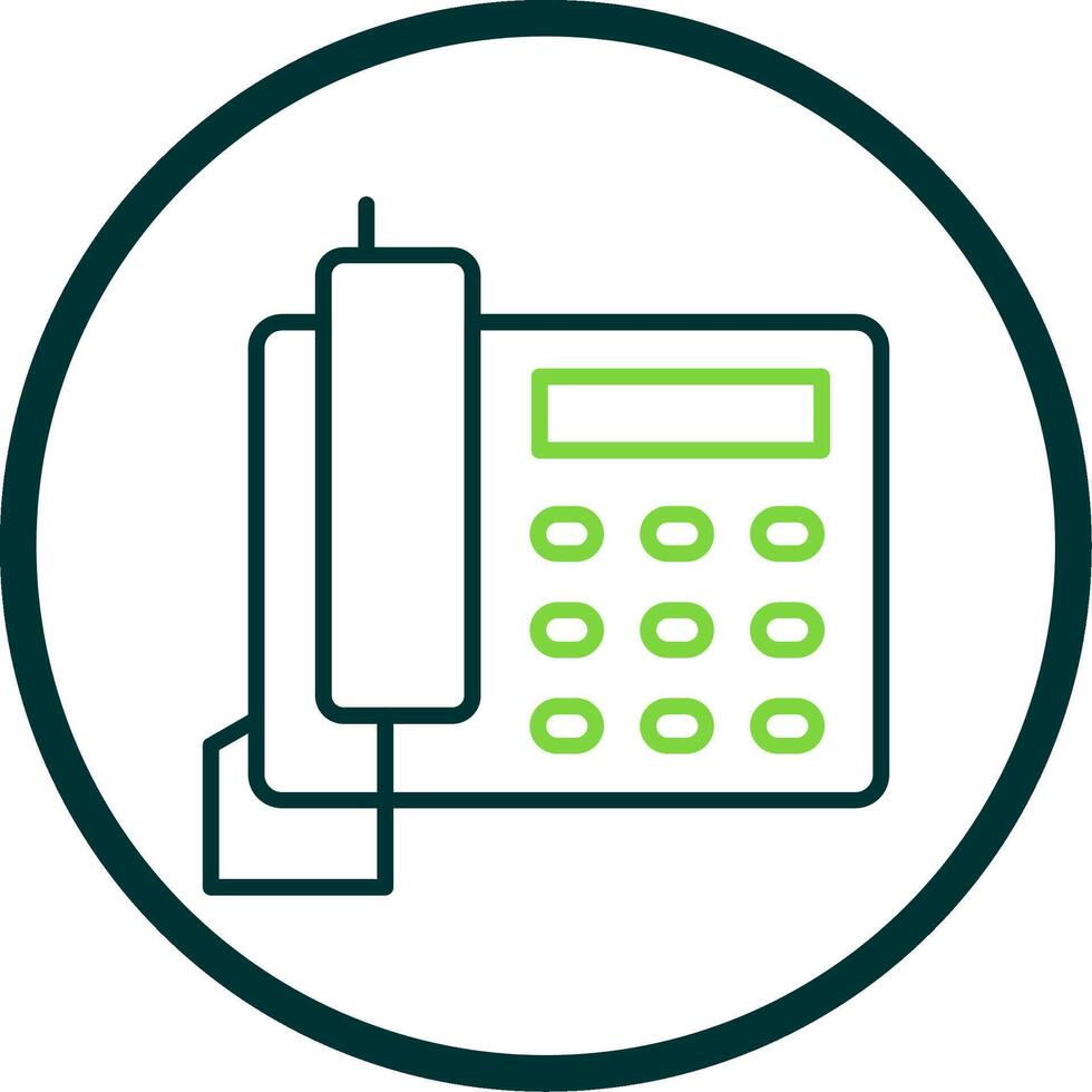 Telephone Line Circle Icon vector