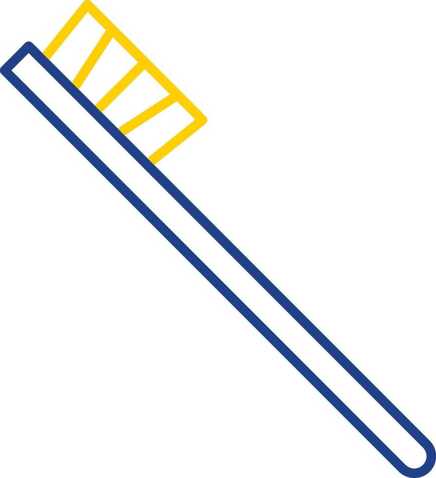 Toothbrush Line Two Color Icon vector