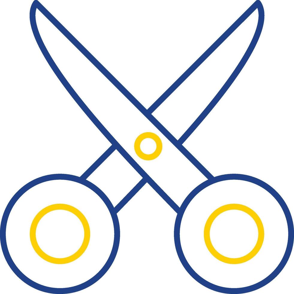 Scissors Line Two Color Icon vector