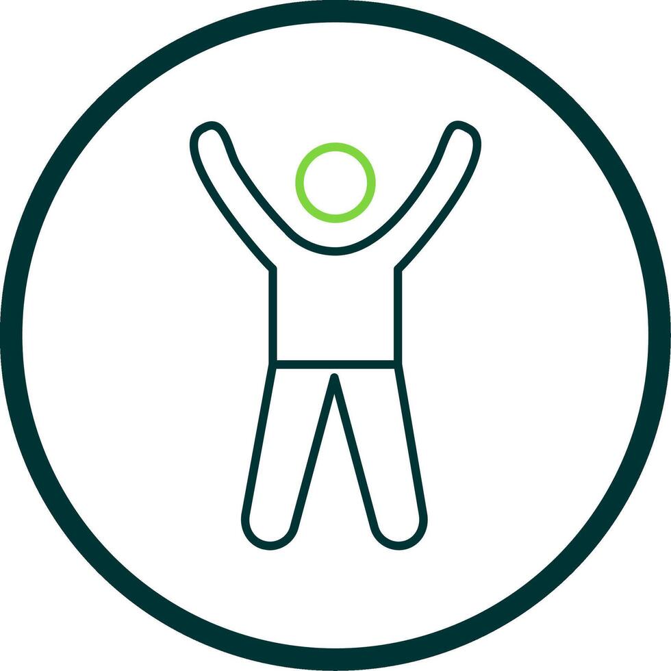 Cheer Up Line Circle Icon vector