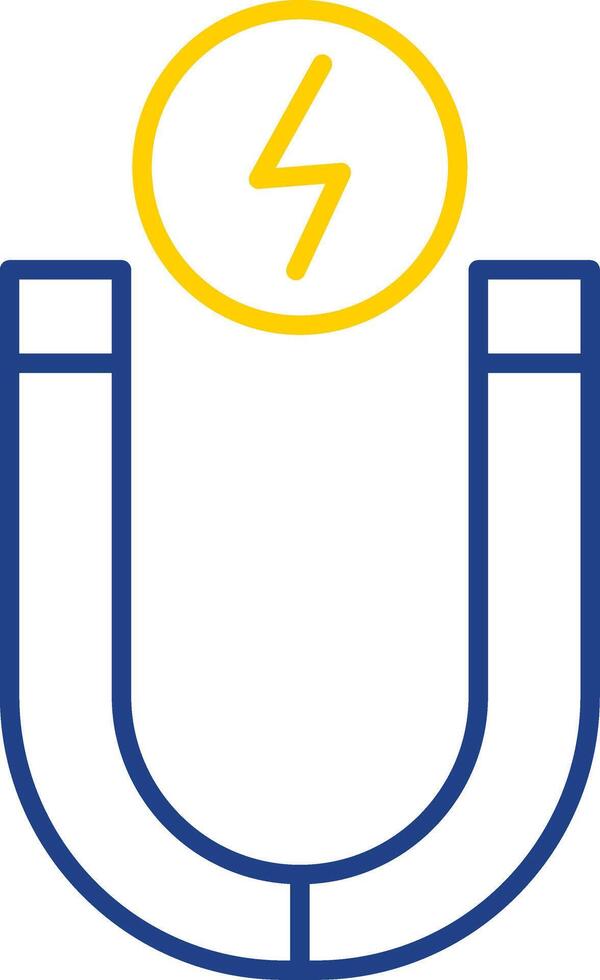 Magnet Line Two Color Icon vector