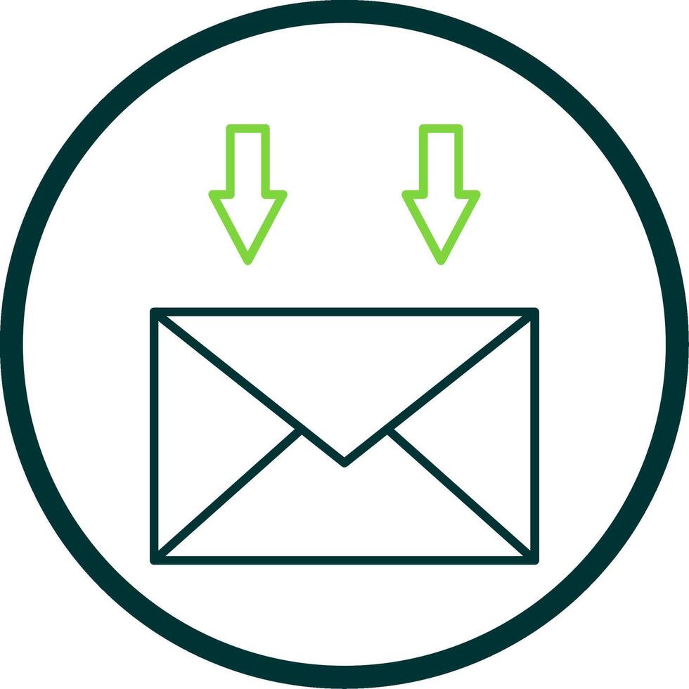 Mail Line Circle Icon vector