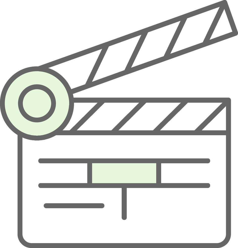 Clapper Board Fillay Icon vector