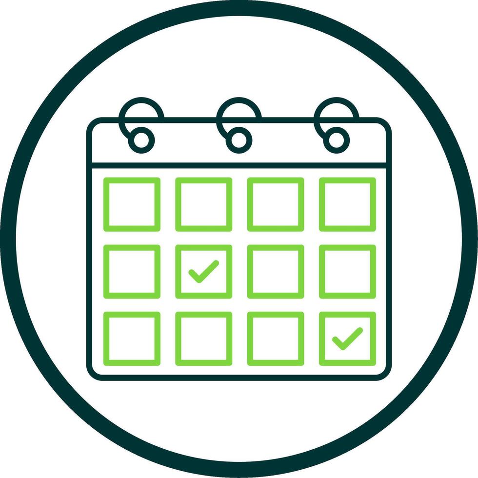 Appointment Request Line Circle Icon vector