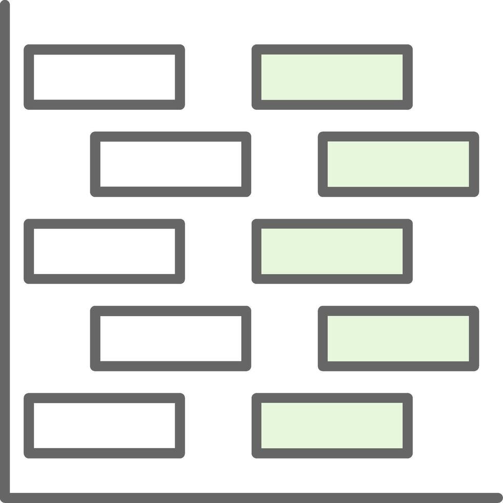 Gantt Chart Fillay Icon vector