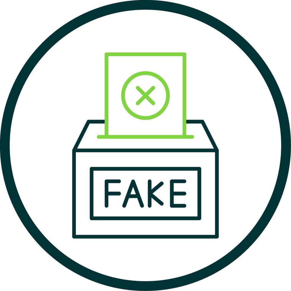 Fake Line Circle Icon vector