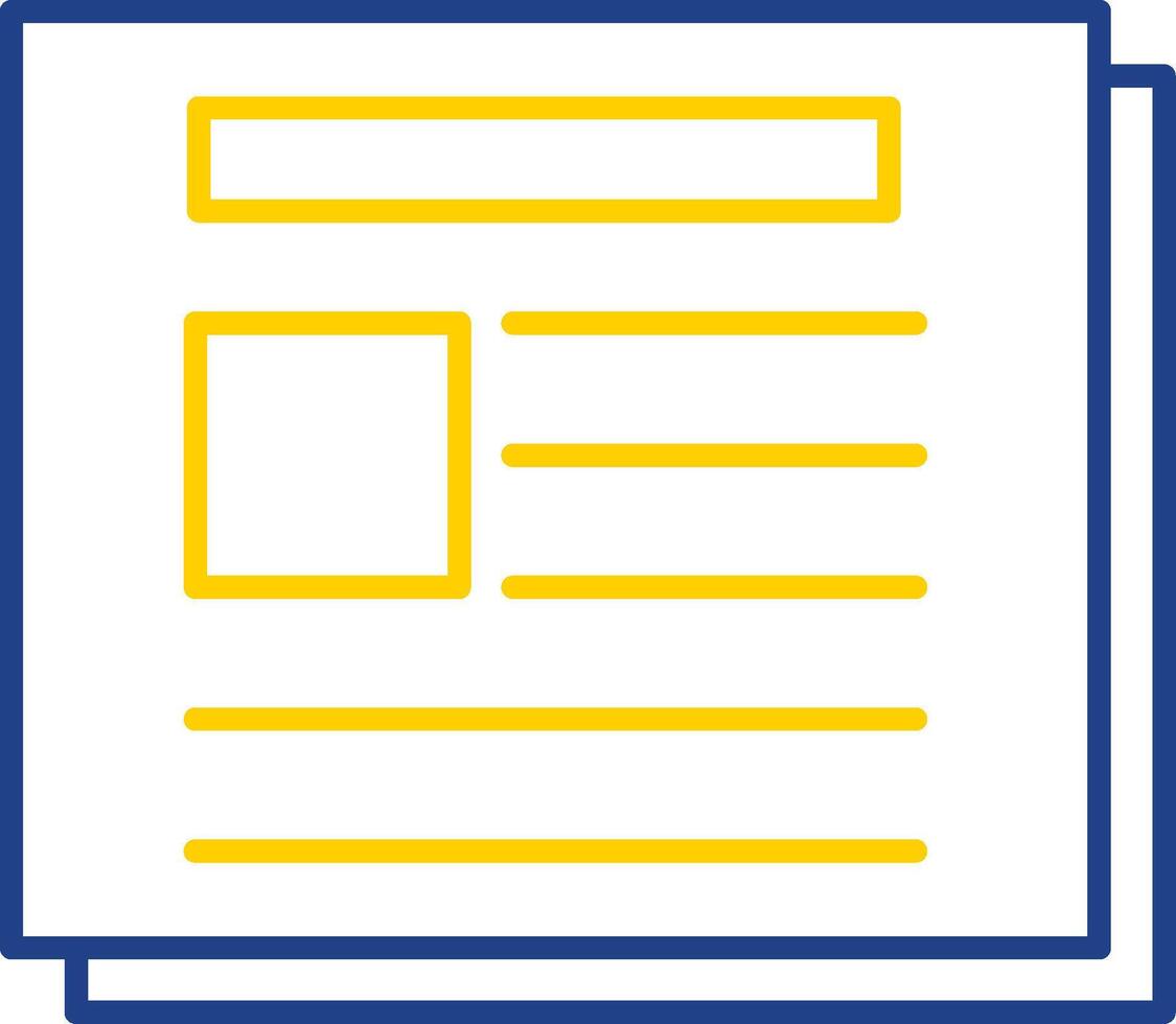 Newspaper Line Two Color Icon vector