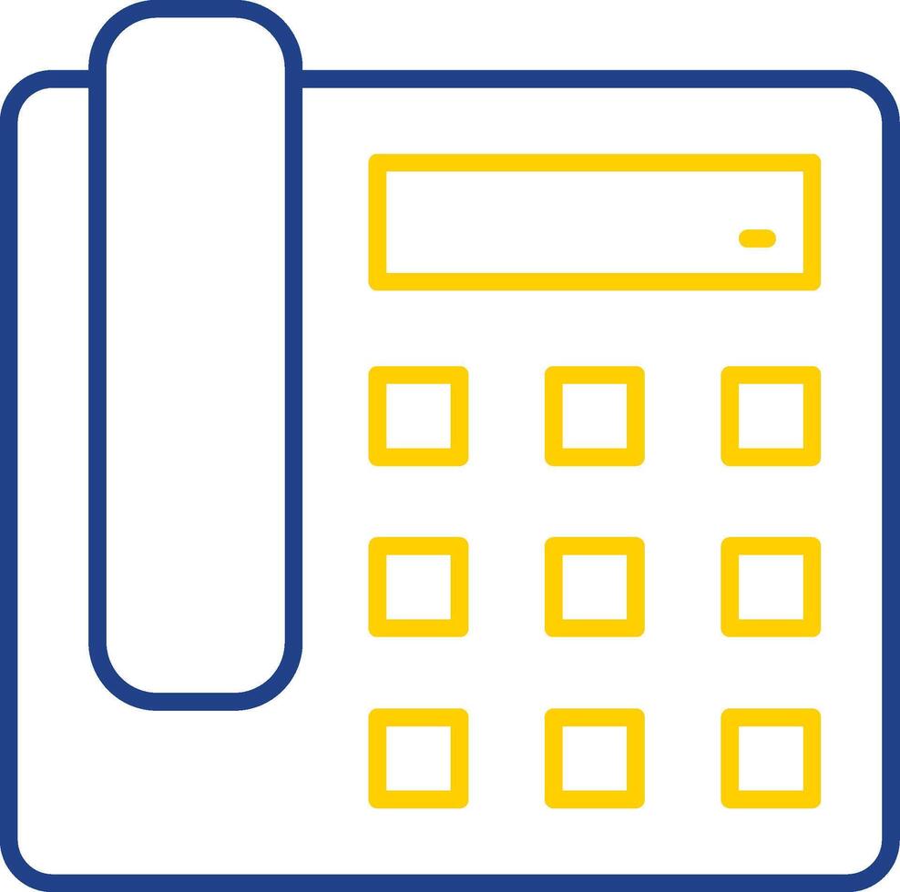 Telephone Line Two Color Icon vector