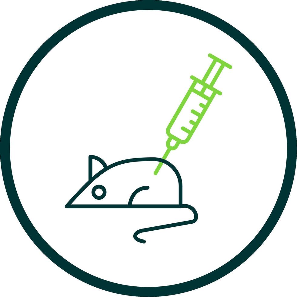 Animal Testing Line Circle Icon vector