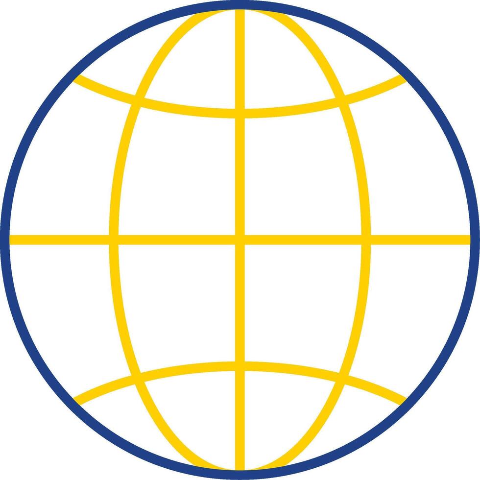 Worldwide Line Two Color Icon vector
