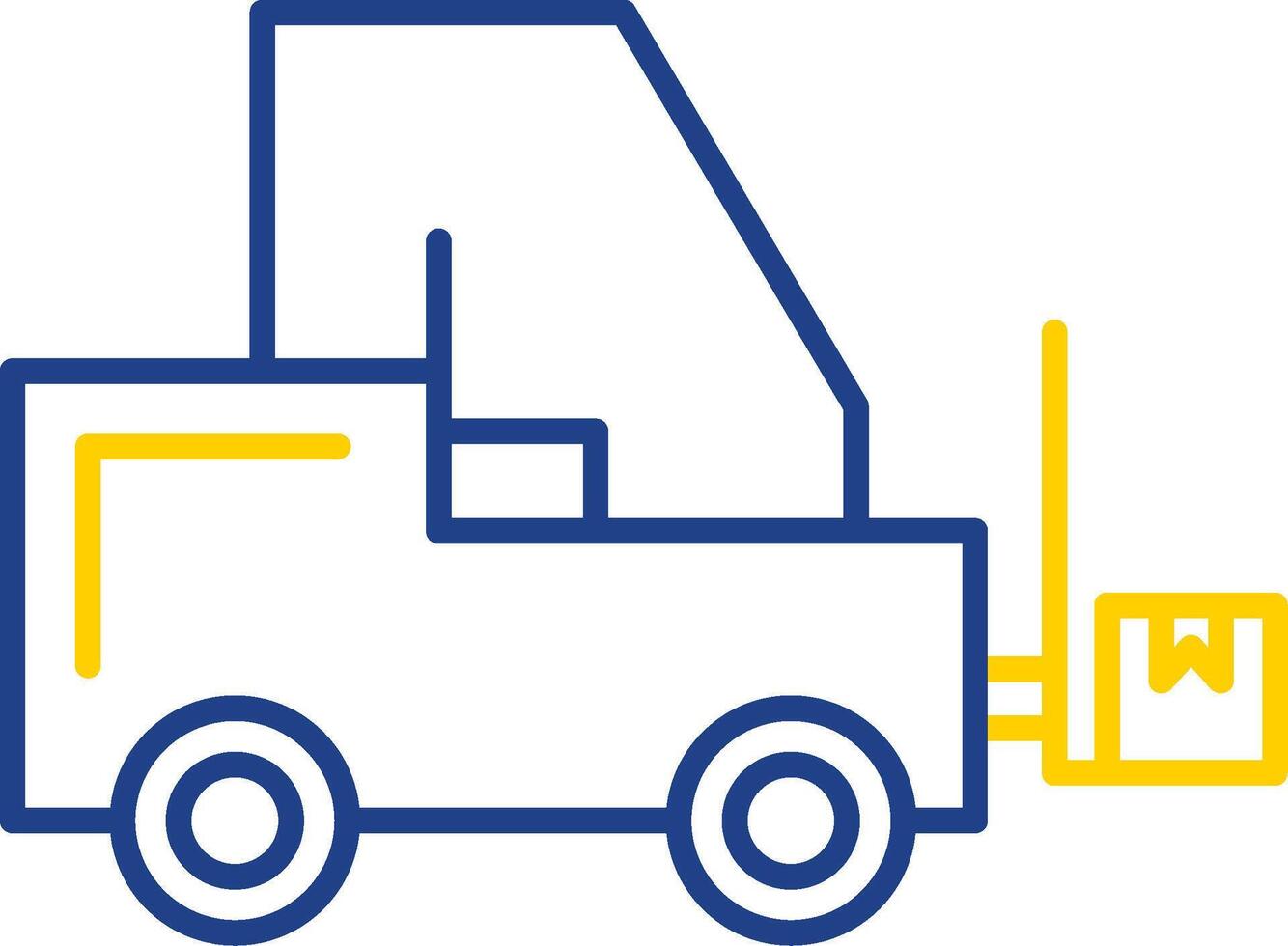 Forklift Line Two Color Icon vector