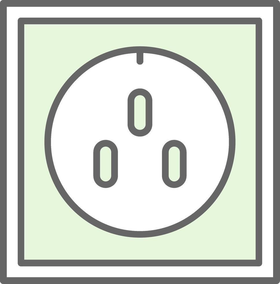 Socket Fillay Icon vector