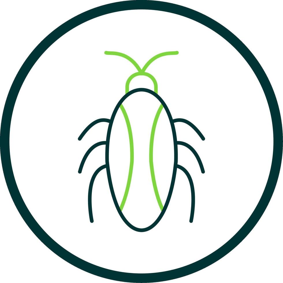 Cockroach Line Circle Icon vector