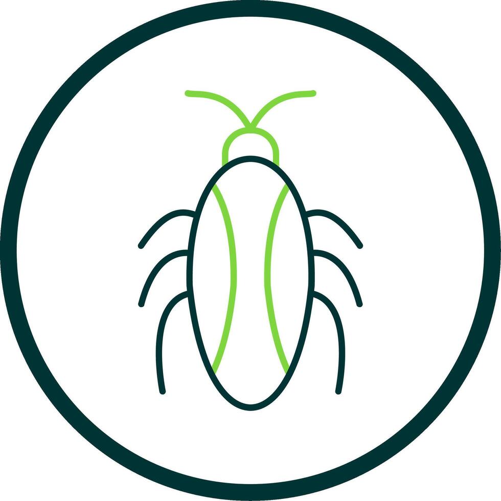 Cockroach Line Circle Icon vector