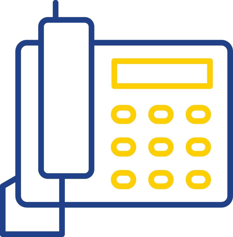 Telephone Line Two Color Icon vector