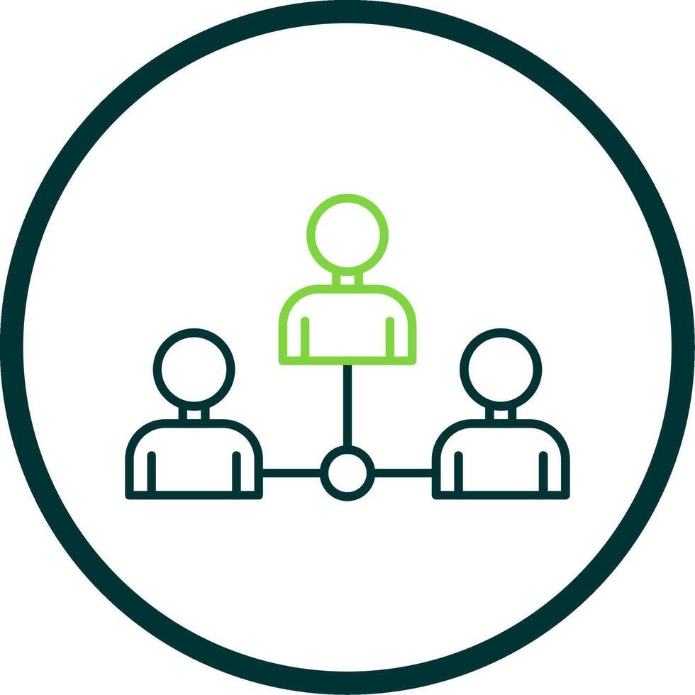 Colleague Line Circle Icon vector