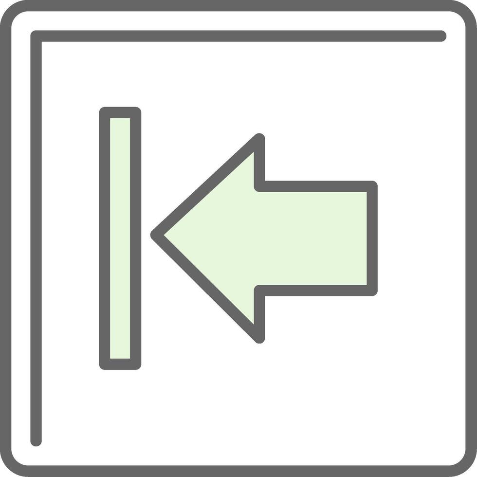 Left Arrow Fillay Icon vector