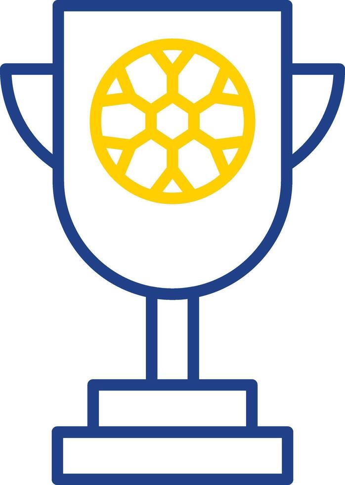 trofeo línea icono de dos colores vector