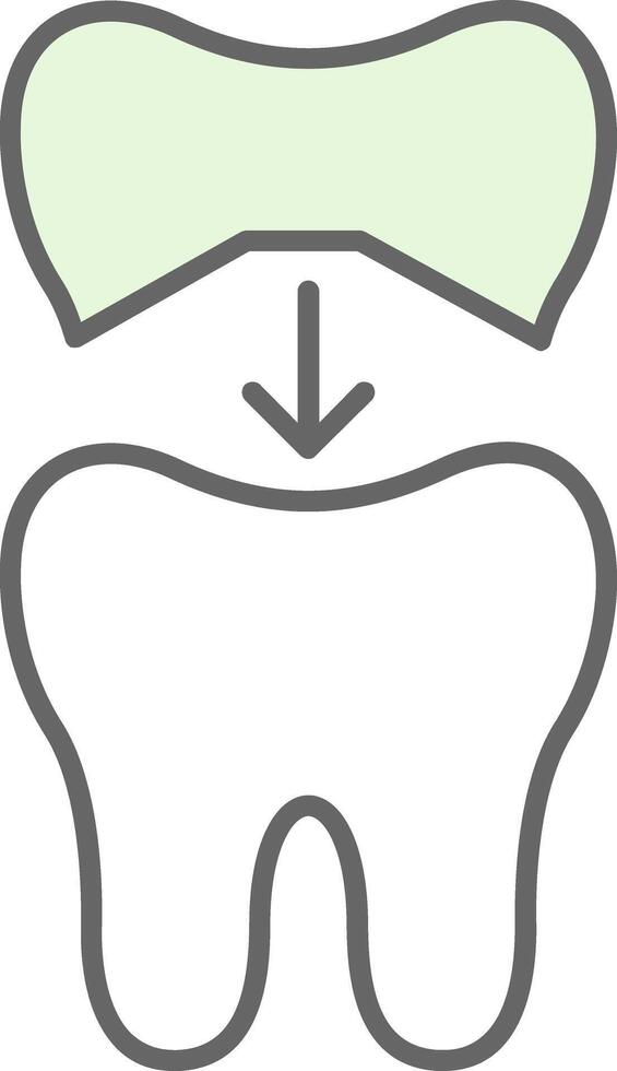 Tooth Cap Fillay Icon vector