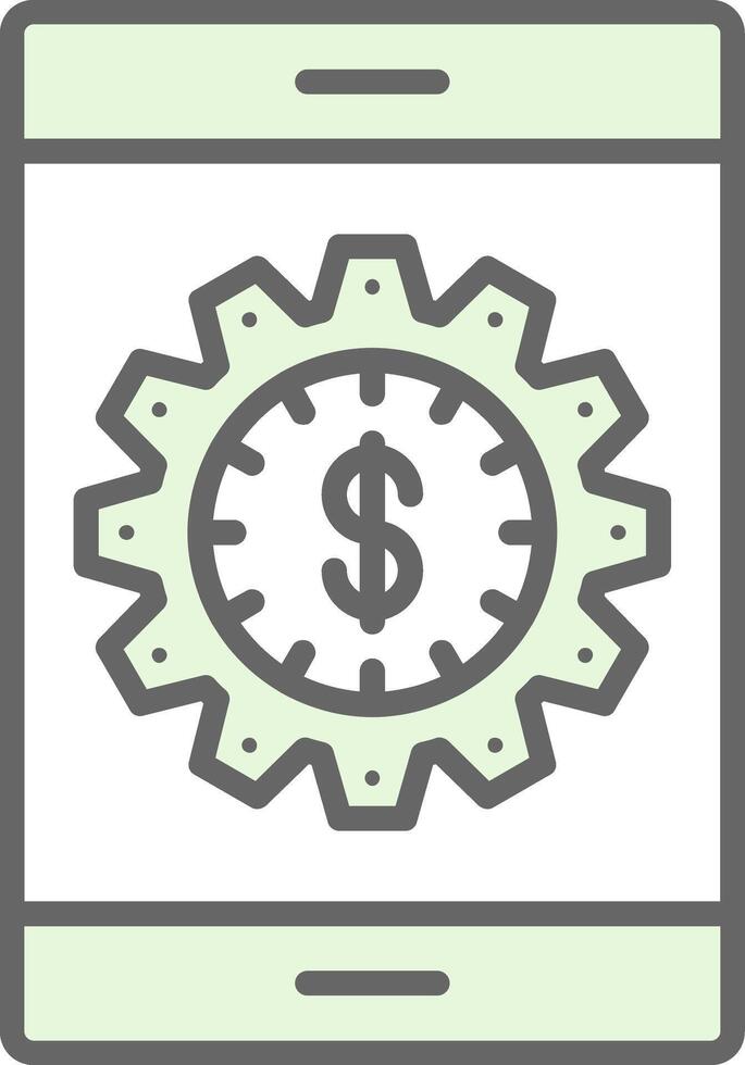 Online Business Fillay Icon vector