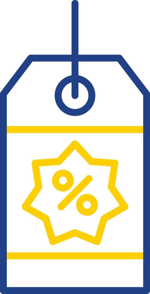 Coupon Line Two Color Icon vector