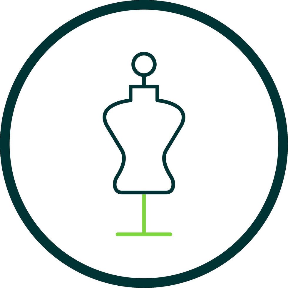 Mannequin Line Circle Icon vector