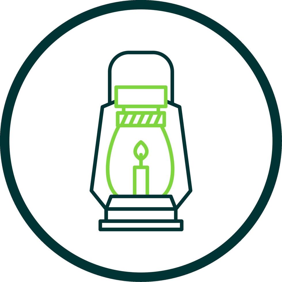 Gas Lamp Line Circle Icon vector