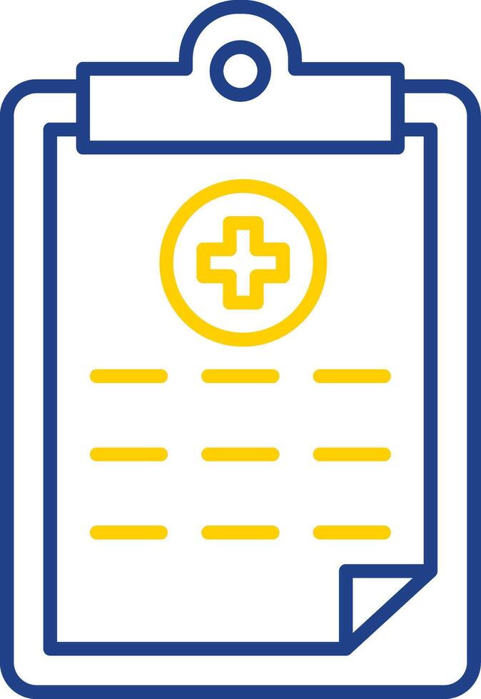 Medical Report Line Two Color Icon vector