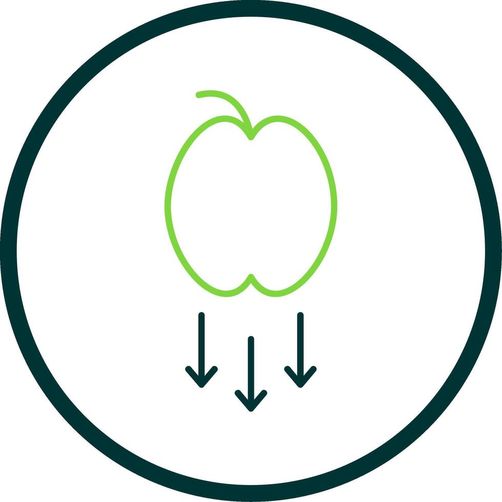 Gravity Line Circle Icon vector