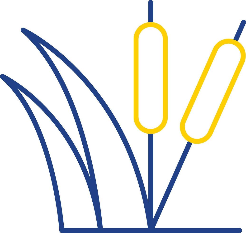 Sedge Line Two Color Icon vector