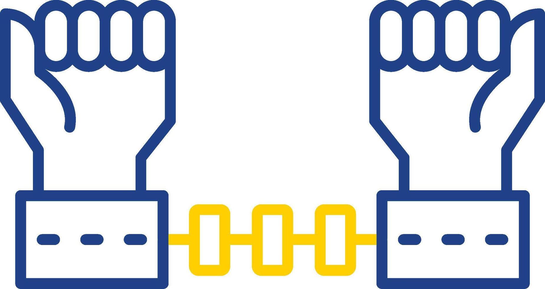 Arrested Criminal Line Two Color Icon vector