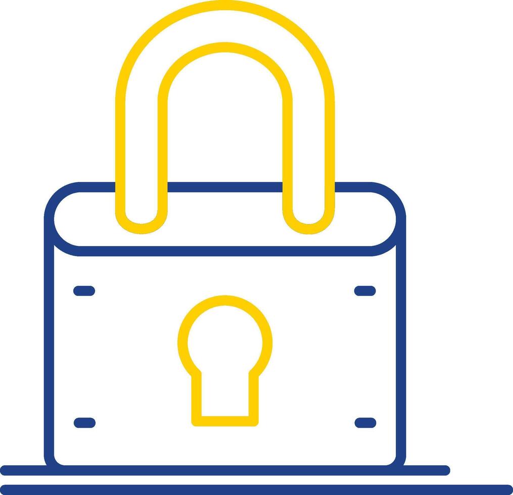 Lock Line Two Color Icon vector