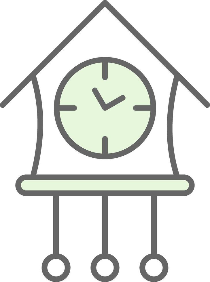 cuco reloj relleno icono vector