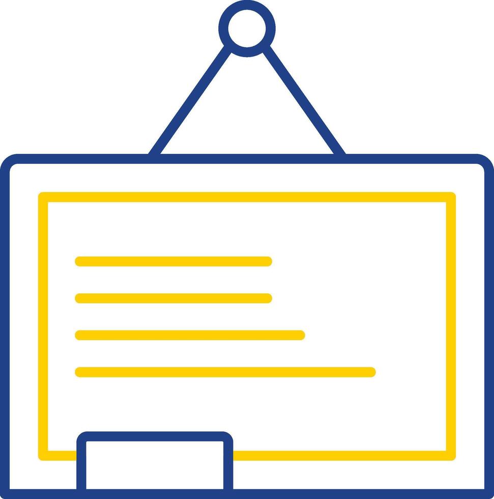 Blackboard Line Two Color Icon vector
