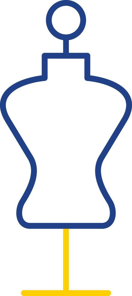 Mannequin Line Two Color Icon vector