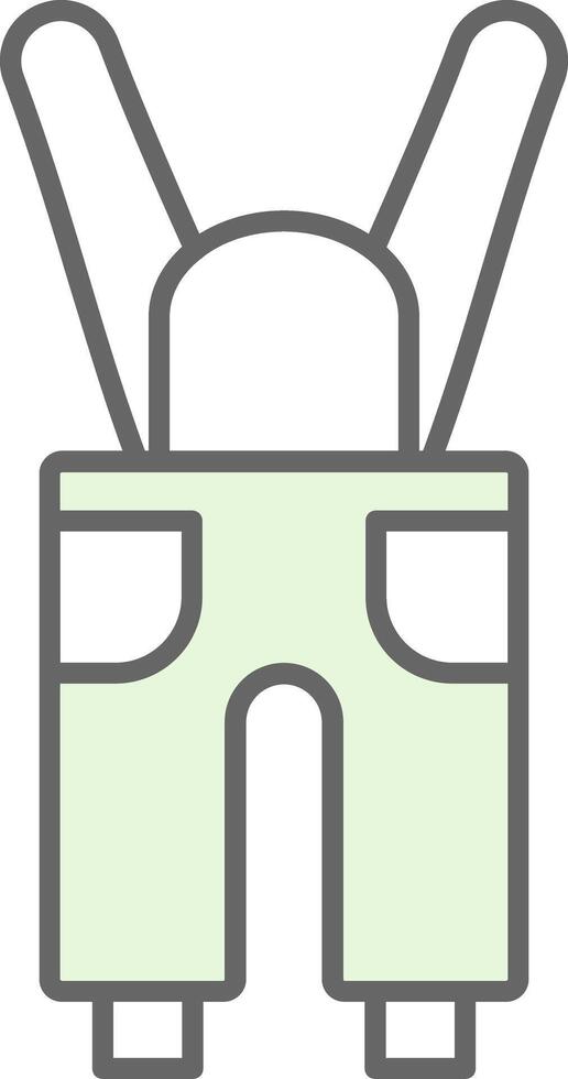 Coveralls Fillay Icon vector