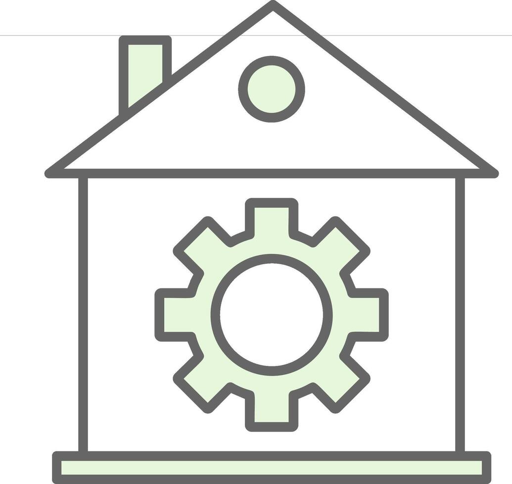 Home Setting Fillay Icon vector