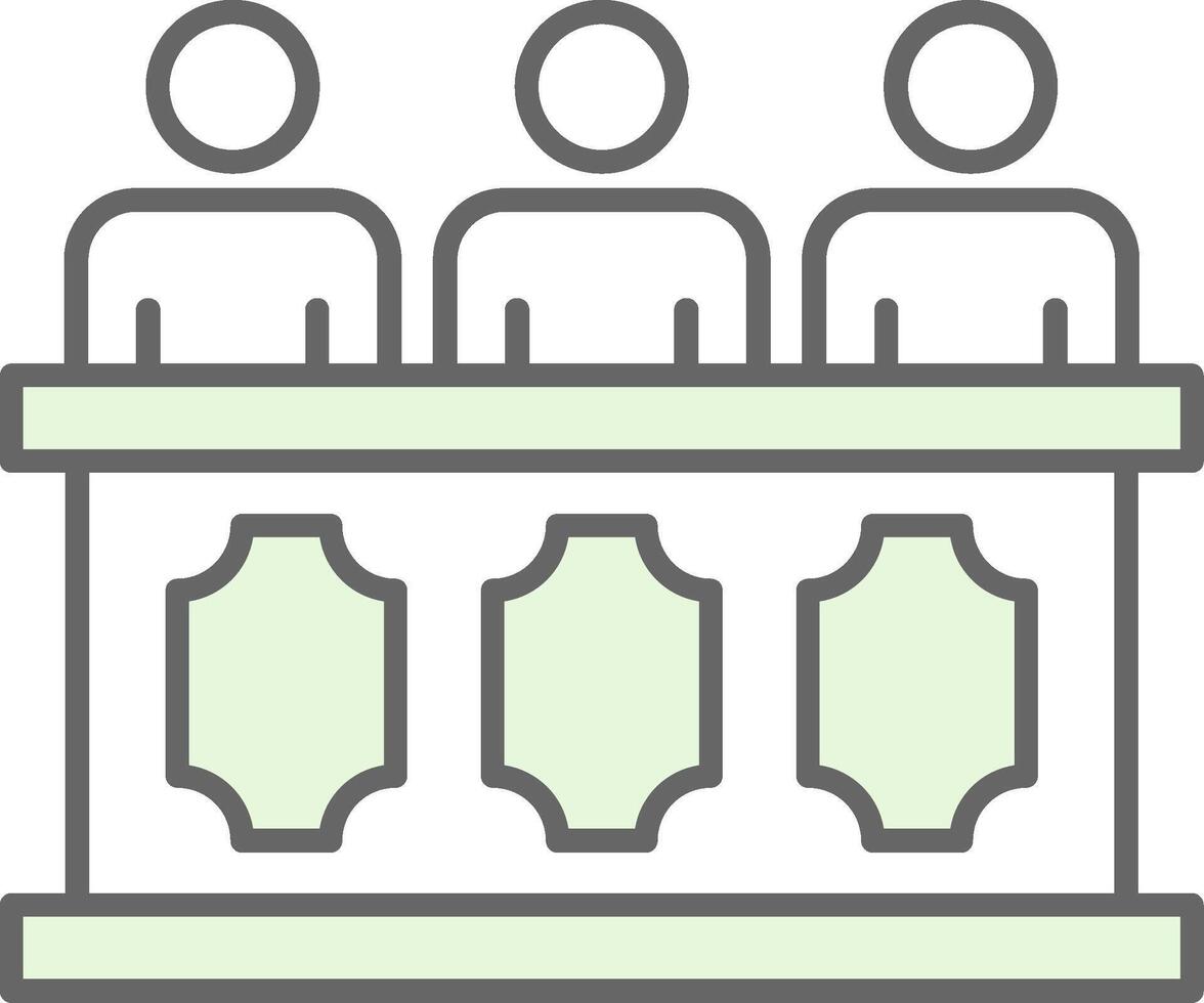 Panel of judges Fillay Icon vector