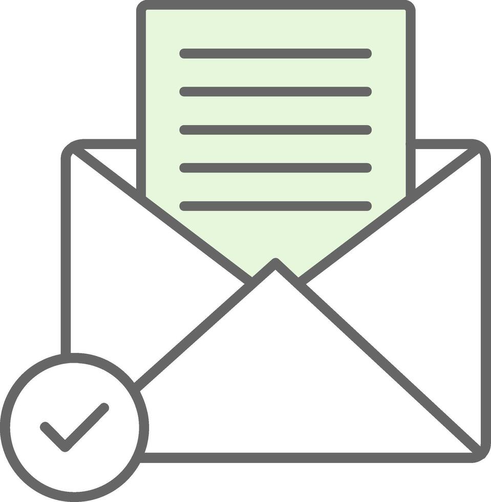 Open Email Fillay Icon vector