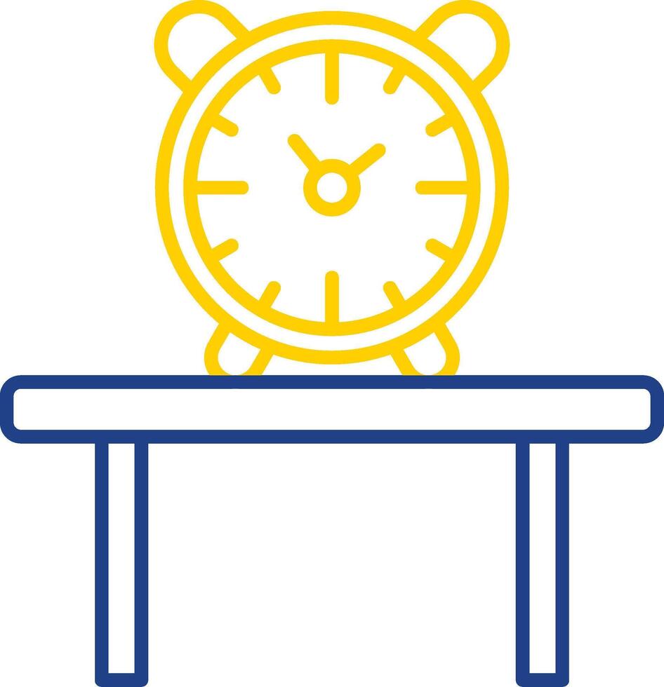 Table Watch Line Two Color Icon vector