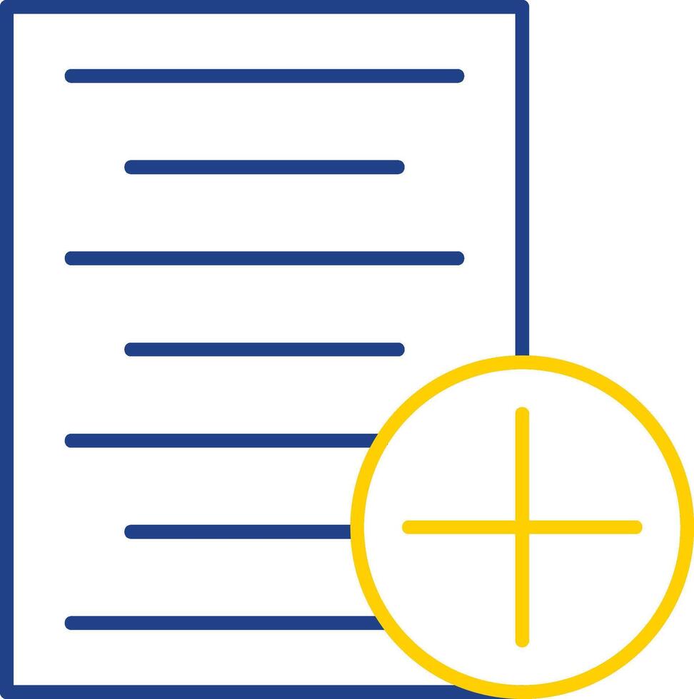 New Document Line Two Color Icon vector