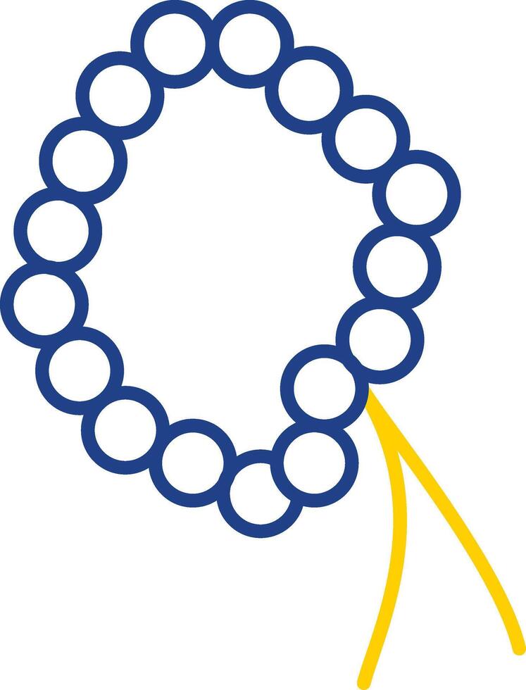 Rosary Line Two Color Icon vector