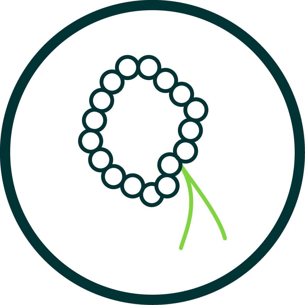 Rosary Line Circle Icon vector