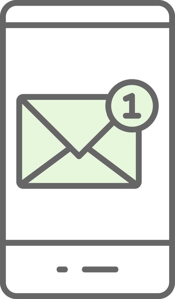 New Message Fillay Icon vector
