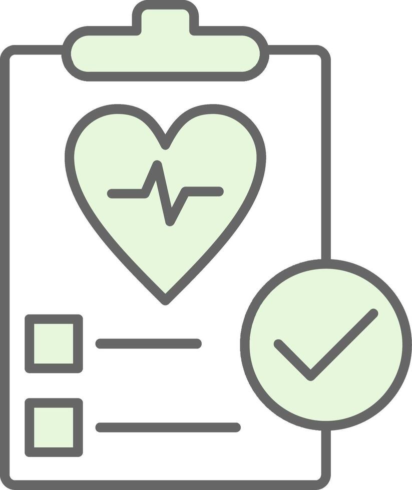 Health Check Fillay Icon vector